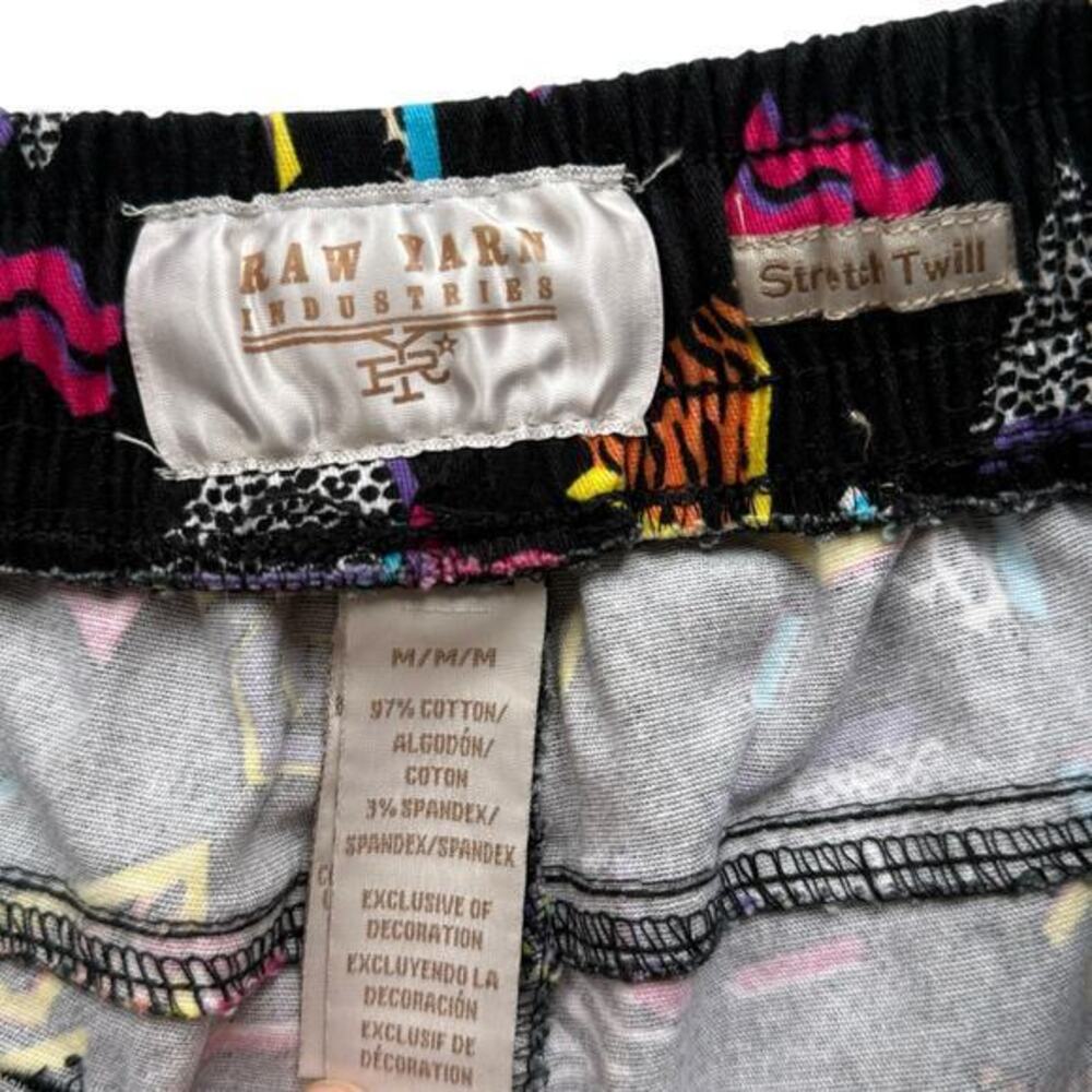 Raw Yarn Industries‎ Stretch Twill Shorts Men's Size M Retro 80s/90s Print - Picture 4 of 5